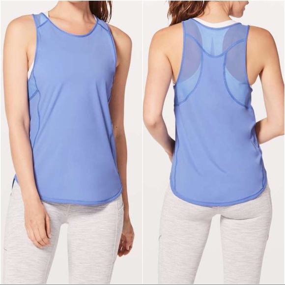 Lululemon Sculpt Tank II - Blue Mesh - Like New